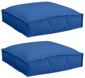 vidaXL Μαξιλάρια Παλετών 2 τεμ Μπλε Βασιλικό 40x40x8 cm Πολυεστέρα