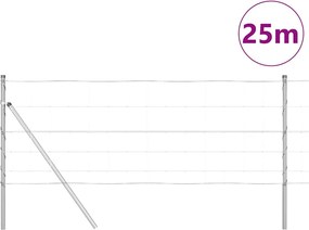 vidaXL Στύλος Περιφράξεων Γαλβανισμένο 25 x 0,8 m Ατσάλι