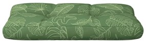 Μαξιλάρι Παλέτας με Σχέδιο Φύλλων 70 x 40 x 12 εκ. Υφασμάτινο - Πράσινο