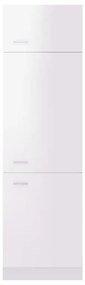 vidaXL Ντουλάπι Ψυγείου Γυαλιστερό Λευκό 60x57x207 εκ. Μοριοσανίδα