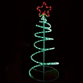 Χριστουγεννιάτικα Λαμπάκια Με Σχήμα Spiral Tree 120 Led X0818319 40x40x90+150cm 20,5W Green-Red Aca