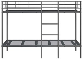 vidaXL Κουκέτα χωρίς στρώμα Μαύρο 100x200 cm Ατσάλι