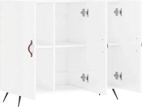 vidaXL Ντουλάπι Γυαλιστερό Λευκό 90 x 34 x80 εκ. Επεξεργασμένο Ξύλο