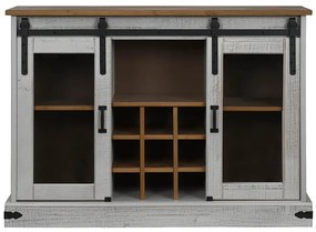 vidaXL Sideboard HALDEN 2 συρόμενες πόρτες Λευκό 112x40x80 cm