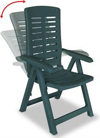 vidaXL Σετ Επίπλων Bistro 3 Τεμαχίων Πράσινο Πλαστικό