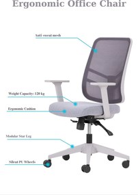 Office Chair Leto 108 - Grey Grey