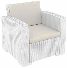Μαξιλάρι Πλάτης Monaco White 53-0171 58X39X7cm Siesta Fabric