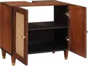 vidaXL Ντουλάπι νιπτήρα Καφέ 62 x 33 x 58 εκ. Επεξεργασμένο ξύλο