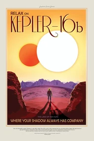 Αναπαραγωγή Kepler16b (Planet & Moon Poster) - Space Series (NASA)