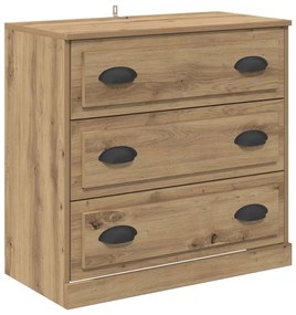 vidaXL Παραδοσιακά Πλευρικά Έπιπλα με συρτάρι 3 pcs Παλιό Ξύλο