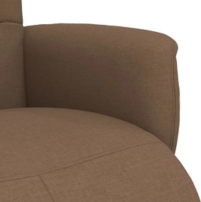 vidaXL Πολυθρόνα Ανακλινόμενη με Υποπόδιο Καφέ Υφασμάτινη