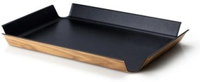 Δίσκος Σερβιρίσματος Living 02912000 45x34x4cm Black-Brown Continenta Ξύλο,Χαρτί