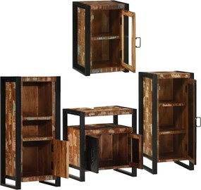 vidaXL Σετ Επίπλων Μπάνιου 4 τμχ. Πολύχρωμο 55 x 35 x 60 εκ.