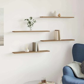 vidaXL Ράφια Βιβλιοθήκης 4 τεμ. Artisan Δρυς 60x10x1,5 εκ. Επεξ. Ξύλο