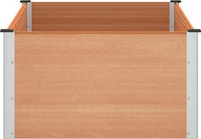 vidaXL Υπερυψωμένη Ζαρντινιέρα Καφέ 150 x 100 x 54 cm