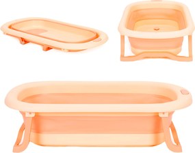 Children's bathtub foldable with drain Ecotoys pink