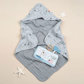 Μπουρνουζοπετσέτα "Sea Friends Blue" Done by Deer