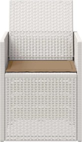vidaXL Καρέκλες Εστιατορίου Κήπου 2 pcs Λευκό και Taupe PP