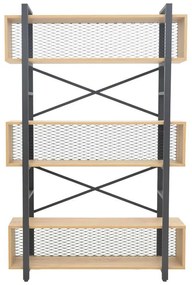 Βιβλιοθήκη Fifer oak - μαύρο 120x28x185 εκ. 120x28x185 εκ.