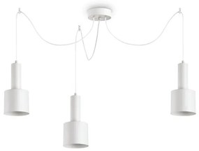 Κρεμαστό Φωτιστικό Οροφής 3xE27 Λευκό Holly 231587 Ideal Lux 231587