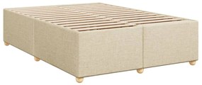 ΚΡΕΒΑΤΙ BOXSPRING ΜΕ ΣΤΡΩΜΑ ΚΡΕΜ 140X190 ΕΚ. ΥΦΑΣΜΑΤΙΝΟ 3288980