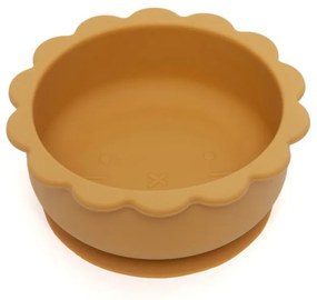 Μπωλ Σιλικόνης Με Βεντούζα Lion Ochre 12x11x5εκ. Petit Monkey PTM-SB6