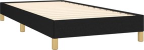 vidaXL Σκελετός Κρεβατιού Χωρίς Στρώμα Μαύρο 100x200 εκ. Υφασμάτινο