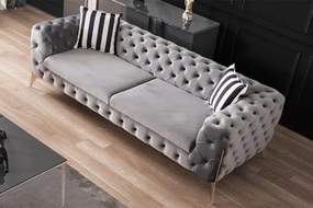 Γκρι 3θέσιος καναπές 240x95x70 cm
