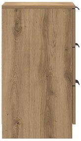 vidaXL Κομοδίνα 2 τεμ.Αρτισιανή Δρυς 40x36x65 εκ. Επεξ. Ξύλο