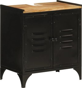 vidaXL Ντουλάπι Νιπτήρα 55x35x60 εκ. από Σίδηρο / Μασίφ Ξύλο Μάνγκο