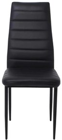 Καρέκλα Jetta-I Βαφή Μαύρη/PVC Μαύρο Συσκ.4τμχ 40x50x95cm