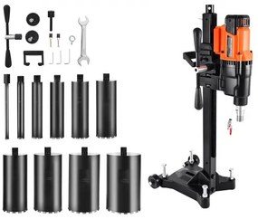 VEVOR Diamond Core Drill Machine Concrete Core Drill Rig with Stand 10 in 2500W