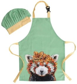 Ποδιά Παιδική Με Σκούφο Wild Planet Red Panda GX0599 41x55x3cm Multi Maxwell&Williams 100% Cotton