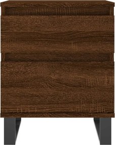 vidaXL Κομοδίνα 2 τεμ. Καφέ Δρυς 40 x 35 x 50 εκ. από Επεξεργ. Ξύλο