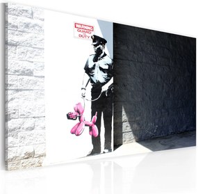 Πίνακας - Police guard and pink balloon dog (Banksy) 60x40