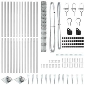 vidaXL Στύλος Περιφράξεων Γαλβανισμένο 50 x 1,4 μ Ατσάλι