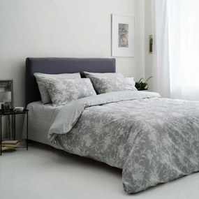 Παπλωματοθήκη Nefeli-1 (Σετ 2τμχ) Grey Vesta Home Μονό 170x240cm 100% Βαμβάκι