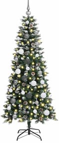 vidaXL Τεχνητό Χριστουγεννιάτικο Δέντρο με 150 LED Πράσινο 150 cm