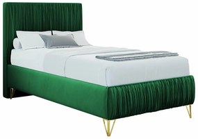 Κρεβάτι Logan 112, Μονόκλινο, Πράσινο, 90x200, Ταπισερί, Τάβλες για Κρεβάτι, 90x209x120cm, 49 kg, Στρώμα: Ναι | Epipla1.gr