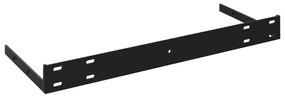 Ράφια Τοίχου Γυαλιστερά Μαύρα 2 Τεμάχια 80x23,5x3,8 εκ. MDF - Μαύρο