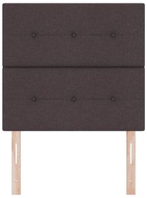 vidaXL LED Κεφαλάρι με φώτα λωρίδας LED Σκούρο Καφέ 100 cm ύφασμα