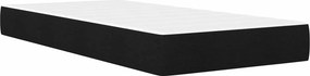vidaXL Σκελετός κρεβατιού με στρώμα Μαύρο 100 x 200 cm Ύφασμα