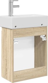 vidaXL Μονάδα μπάνιου με βρύση Sonoma Δρυς 45,5 x 22,5 x 84 εκ