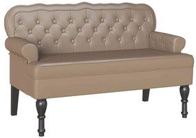 vidaXL Καναπές Chesterfield Καπουτσίνο 119.5 x 64.5 x 75 εκ.