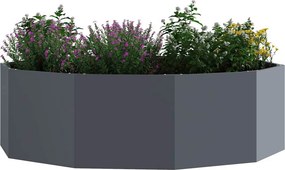 vidaXL Γλάστρα Ανθρακί 120 x 120 x 35 εκ Ατσάλι