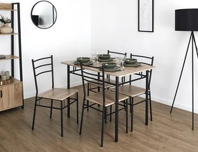 Σετ Τραπέζι και Kαρέκλες Loca Home Deco Factory - 5 τεμάχια