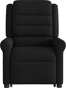 vidaXL Πολυθρόνα Ανακλινόμενη με Ανύψωση Μαύρη Υφασμάτινη