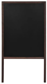 Μαυροπίνακας Επιδαπέδιος Διπλής Όψης 60x80 εκ. από Ξύλο Κέδρου - Μαύρο