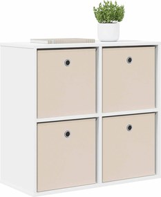 vidaXL Πλαϊνό γραφείο Λευκό 68,5 x 32 x 67 εκ