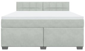 ΚΡΕΒΑΤΙ BOXSPRING ΜΕ ΣΤΡΩΜΑ ΑΝΟΙΧΤΟ ΓΚΡΙ 180X200 ΕΚ. ΒΕΛΟΥΔΙΝΟ 3286378